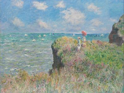 Claude Monet, Spaziergang über die Felsen von Pourville, 1882